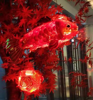 China Creative Glowing Colorful Laser Goldfish Shape Colorful Movie Ornaments Window Ornaments Wedding Decoration Customization for sale