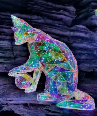 China Creative bright colorful film wedding laser cat shape decoration creative bright colorful customization for sale