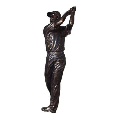 China Retro European Fiberglass Golf Figure Sculpture Study Hotel Garden Landscape Decorative Ornaments for sale