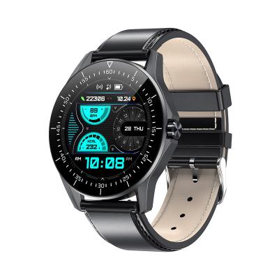 China Touch Screen RTS R60 Smart Mechanical Round Dial Screen Leather Strap Watch Sports Fashion Fitness Heart Rate Tracker for sale