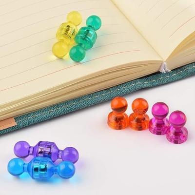 China 8 Assorted Colors Permanent Push Pin Magnets Strong Refrigerator Magnets for Office for sale