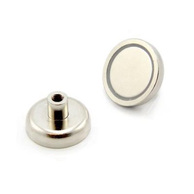 China Composite Material Round NdFeB Magnet Neodymium Pot Magnet D60mm with 160kg Force for sale