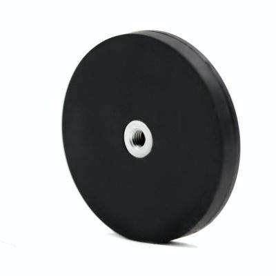 China Lead Time For Rubber Coated Neodymium Pot Magnet D88mm D66mm D43mm D36mm 15-20 Days for sale