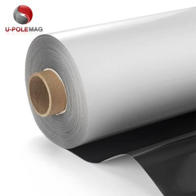 China Rubber Magnet Roll White PVC/Permanent Magnetic Sheet Roll/Magnetic Roll Material for sale