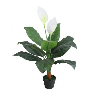 China Contemporary Wholesale Fake Tree Artificial Anthuirum Plant For Office Housing Living Room Decor for sale