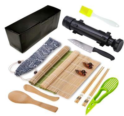 China Viable Diy All in One Deluxe Edition Equipment Bamboo Sushi Making Kit For Beginners for sale