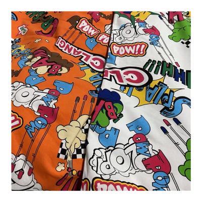 China Custom Cartoon Cartoon Terry Cloth Roll Good Quality Stretch Cotton French Terry Towel Fabric High Anti-static for sale