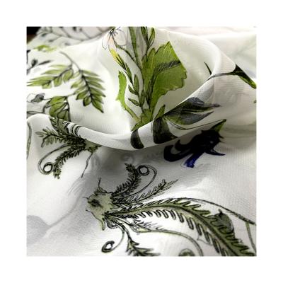 China Antistatic Custom Digital Printed Full Polyester 75d Chiffon Fabric For Garment for sale