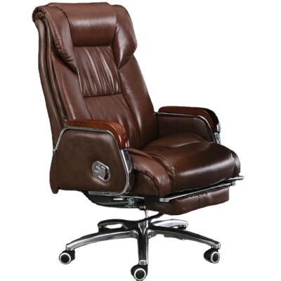 China Office Chair Household Extended (Height) Leather Adjustable Executive Chair Swivel Chair for sale