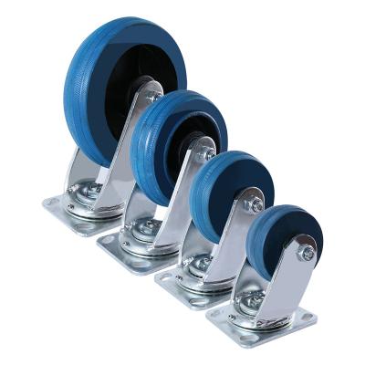 China Contemporary Universal Heavy Duty Silent Rubber Wheel Caster Wheel Crow Flat Trailer Wheels for sale