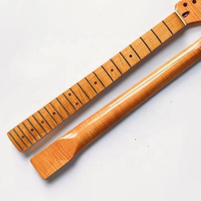 China GUITAR Yasen 21 Fret Vintage TL Guitar Neck Tiger Flame Maple Guitar Neck For Electric Guitar Parts for sale