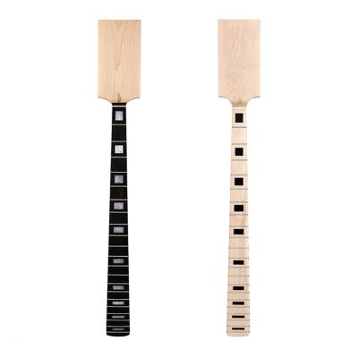 China GUITAR 21 Fret Unfinished Canada Maple Rosewood Fretboard DIY 4 String J Electric BASS Guitar Neck With DIY Paddle Headstock for sale