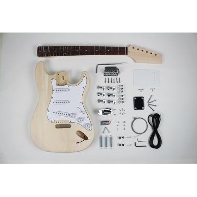 China GUITAR ST Guitar Set Kit Basswood Body Maple Neck DIY St Starter Guitar Kit For Electric Guitar Building for sale