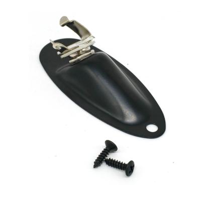 China Black Ship Style Outlet Loaded Plug Plate Guitar Jack For Electric Guitar Replacement Parts for sale