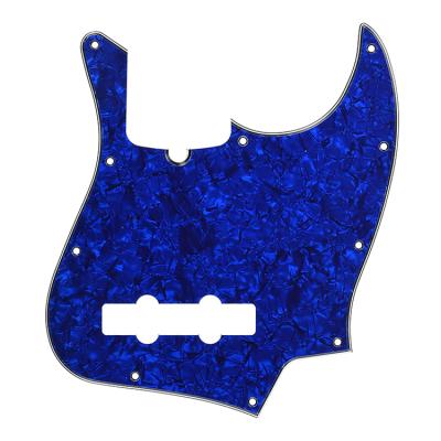 China J 10 Style 4Ply Pearl Blue 4 Holes String Jazz Bass JB Bass Guitar Pickguard With Truss Rod Notch for sale