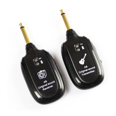 China GUITAR Wholesale A8 Wireless Guitar System Transmitter Receiver Guitar Pickups For Electric Guitar Bass for sale