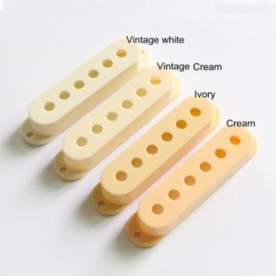 China Guitar Factory Wholesale Price 48mm 50mm 52mm Vintage Coil Guitar Pickup White Ivory Single Cover For Beginning Electric Guitar for sale