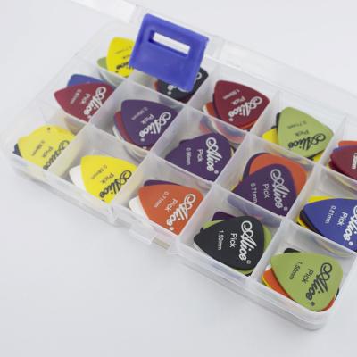 China 100pcs/box Alice Acoustic Electric Bass Plectrum Mediator Colorful Guitar Standard Pick with 0.58/0.71/0.81/0.96/1.20/1.50mm Thickness for sale