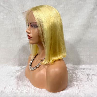 China Wholesale RG847 lead blonde 613 wig 13x4 lace front wig 180% density brazilian straight hair wig best shipping worldwide for sale