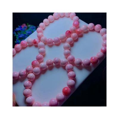 China Lucky Pink Beads Bracelets Natural Cute Stones Rope Rosary Personalized Bracelets Queen Shell Bracelet for sale