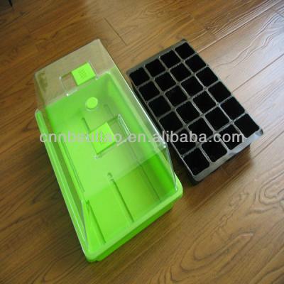 China Easy To Observe Growing Seedling Situation Plastic Planter , Universal Planter , Green Plastic Planters for sale