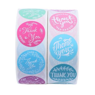 China Custom Heat Sensitive Promotional Gifts Sticker Thank You Logo Printing Decorative Vinyl Thanks Sticker for sale