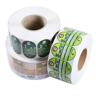 China Custom Heat Sensitive Adhesive Printing Coffee Mug Stand Up Pocket Food Label Sticker for sale