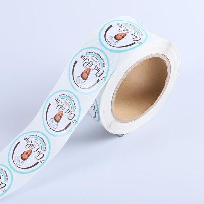 China Custom Sticker Heat Sensitive Glossy Adhesive Vinyl Hair Roll Hair Extension Sticker Waterproof Labels for sale