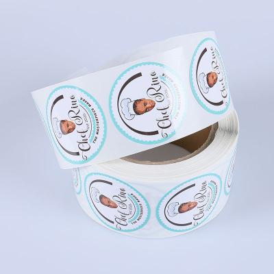 China Good Quality Customized Waterproof Logo Round Folder PP Vinyl Roll Adhesive Matte Labels for sale