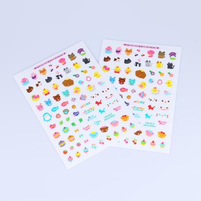 China Free Sample Kid Heat Sensitive Cartoon Thank You Clear Gel Surface Sheet Sticker Label Maker for sale