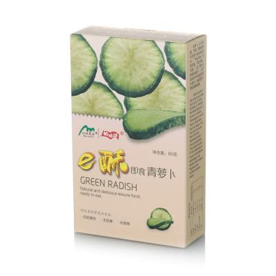 China High Nutrition Factory Price Organic Green Radish Slicing Vacuum Dried Vegetables Thin Radish Sliced for sale