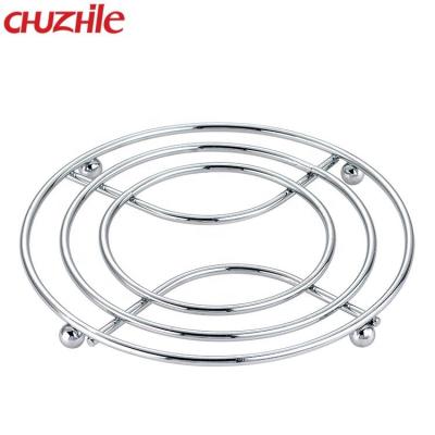 China ChuZhiLe China Supplier Viable Chrome Plating Table Mat Pot Tripod Cushion Wholesale for sale