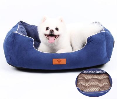 China Removable Dog Cushion Cover WYCY Soft Comfortable Dog Sofa Removable And Washable Cat Dog Beds Double Sided All Season Rectangle Pet Bed for sale