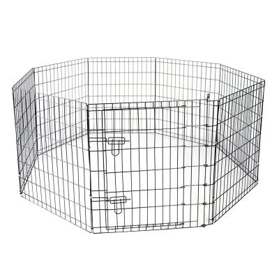 China WYCY Sustainable Collapsible Dog Playpen Pet Exercise Crate 8 Panel 8 Panel Metal Fence For Medium Small Dog for sale