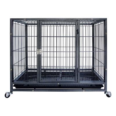 China WYCY Large Medium Small Viable Metal Dog Crate With Toilet Wheels Fit Iron Tube Dog Cage for sale