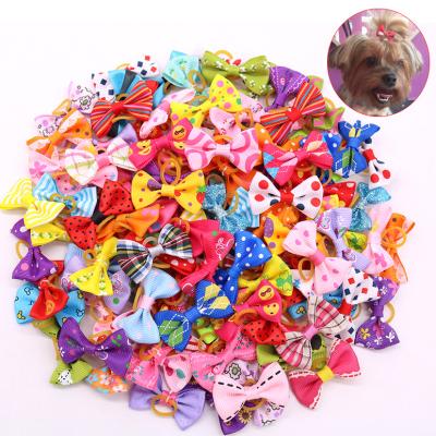 China Viable Colorful Dog and Cat Accessories Random Dog Hair Bows for sale