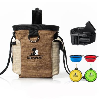 China Durable Portable Belt Clip Drawstring Design Dog Training Pouch for sale