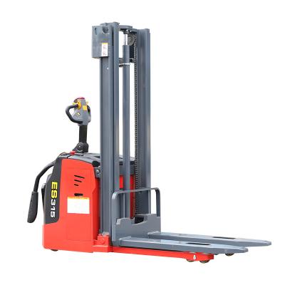 China Building Material Shops 2ton Rack 2ton Full Drive Hydraulic Electric Pallet Stacker Electric Forklift for sale