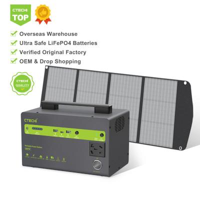 China Fast charging Solar System Off Grid Power Generation 600w All in One Solar Generator With Panel Completed Set for sale