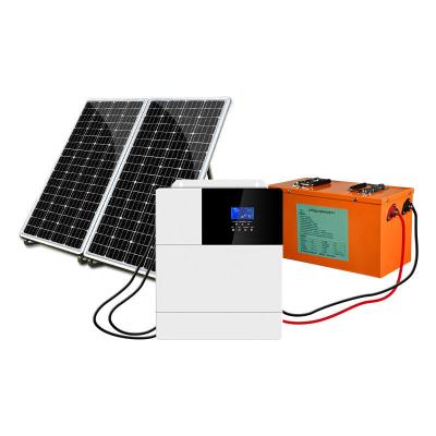 China Home Kit Solar 5000 W Energy 5kw Litium Battery Solar Greengouse Set Off Grid Solar System For Home for sale