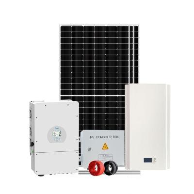 China Home/Commercial/Industrial Home Solar Panel System 5KW 5000Watt 5000W Hybrid Solar System 3KW 4KW 5KW 8KW 10KW 12KW Solar Energy System for sale