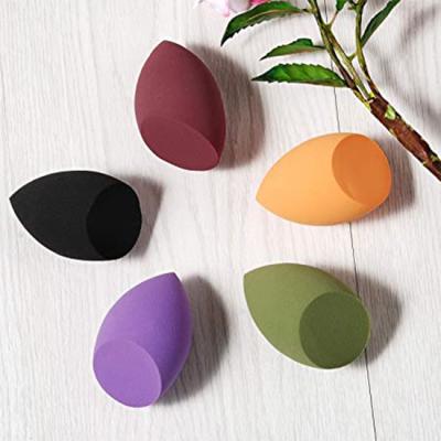 China Soft Eco-friendly Professional Drop Shaped Cosmetic Tools Rainbow Makeup Sponge Set Make Up Puff for sale