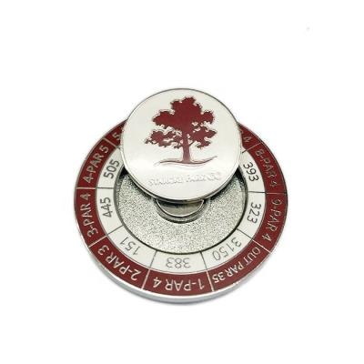 China Stylish Custom Logo Metal Golf Chip Ball Marker Custom Magnetic Golf Ball Markers Soft Enamel Golf Accessories for sale