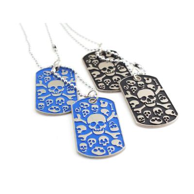 China Europe Fashion Doves Diamond Pendant Necklace Dog Tags for sale