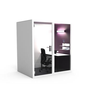 China Steel Frame Office Privacy Meeting Room Column And Pod Acoustic Soundproof Office Aluminum Acoustic Meeting Pod for sale