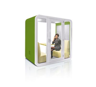 China Commercial Iron+Tempered glass+plywood+Soundproof cotton wholesale price sound proof office meeting private phone booth for sale