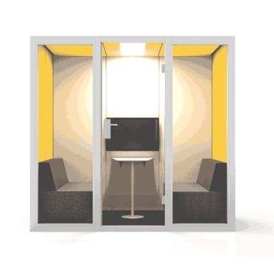 China Wholesale Venue Pods Meeting Steel Frame Steel Frame Aluminum View Soundproof Telephone Booth For Office for sale