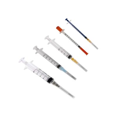 China Disposable Sterile Syringe 1ml 2ml 3ml 5ml 10ml 20ml Hospital Medical Syringe With Needle CE&ISO for sale