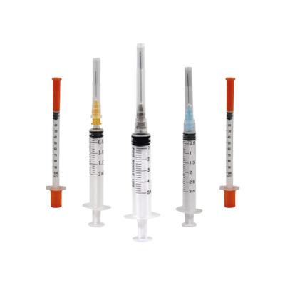 China Hospital China Safety Syringes 1ml 2ml 3ml 5ml Medical Sterile Syringe With Needle Syringe for sale