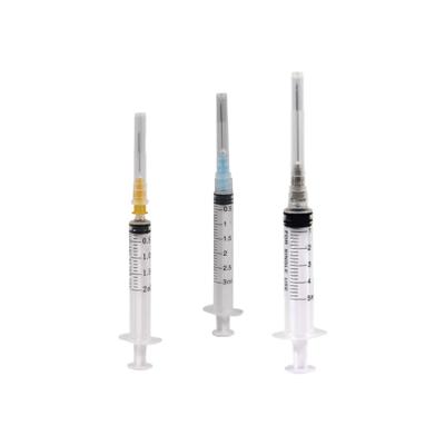 China Hospital Medical 1ml 2ml 3ml, 5ml Disposable Syringe With Needle Subcutaneous Syringe For Sale for sale